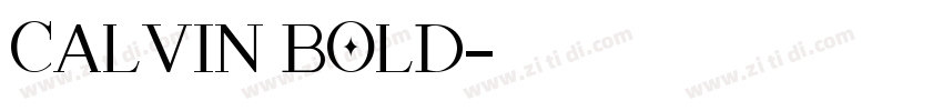 CALVIN Bold字体转换
